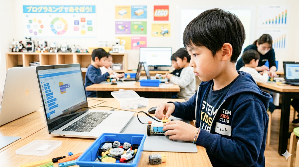 教室でパソコンに向かう子どもたち